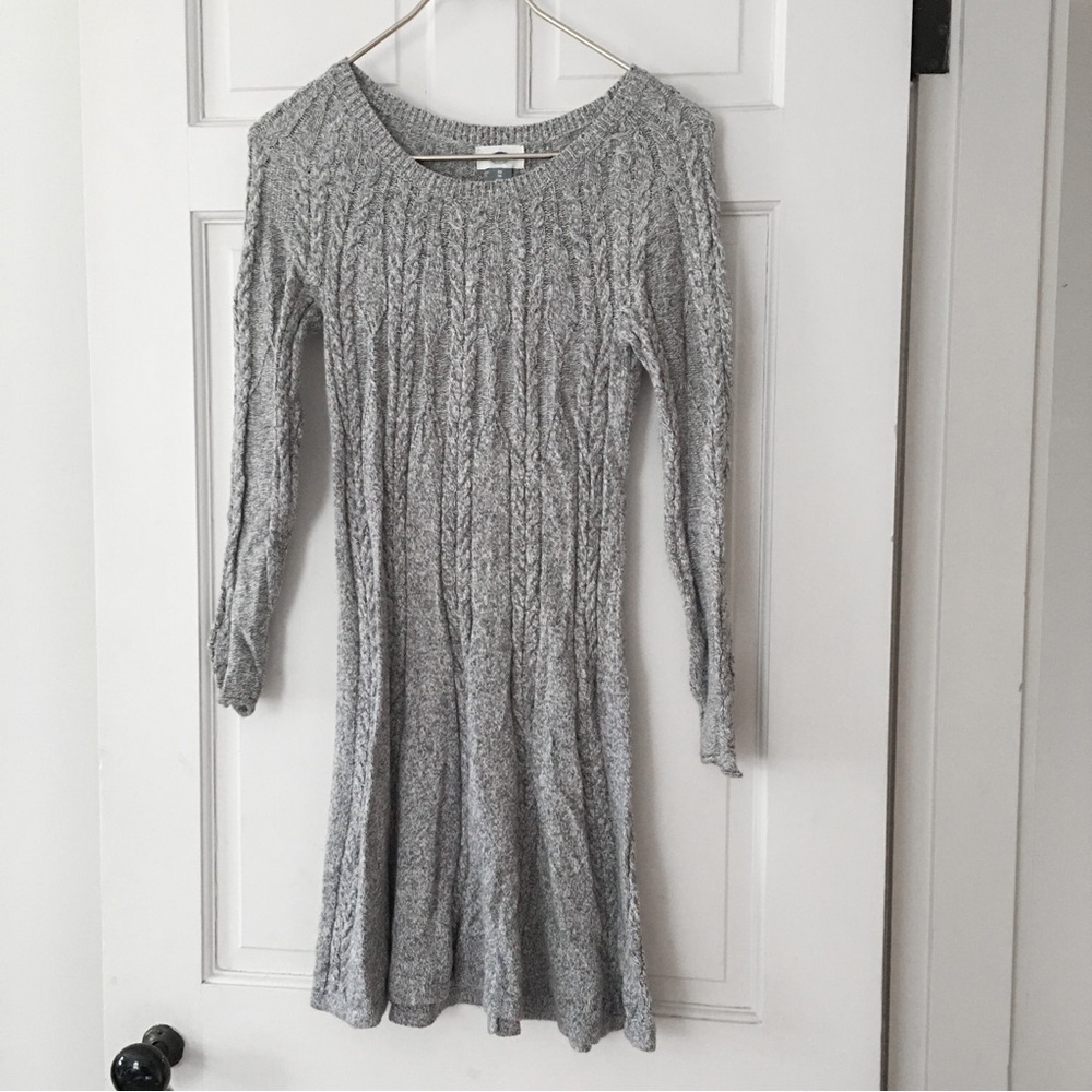 Old Navy Grey Cableknit Sweater Dress